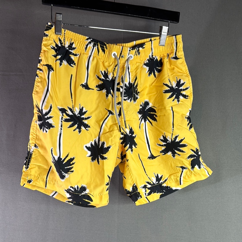 Maamgic size small men’s‎ Yellow Palm Tree Swim Shorts size small